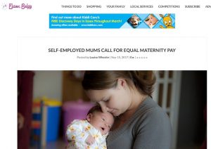 SELF-EMPLOYED MUMS CALL FOR EQUAL MATERNITY PAY